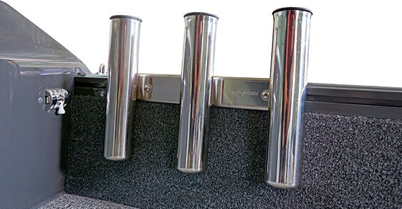 Stainless rod holder for 3 rods