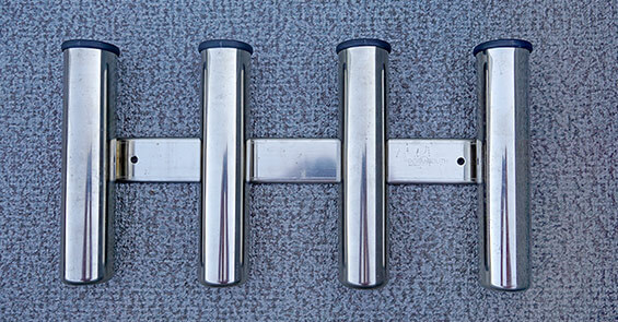 Stainless rod holder for 4 rods