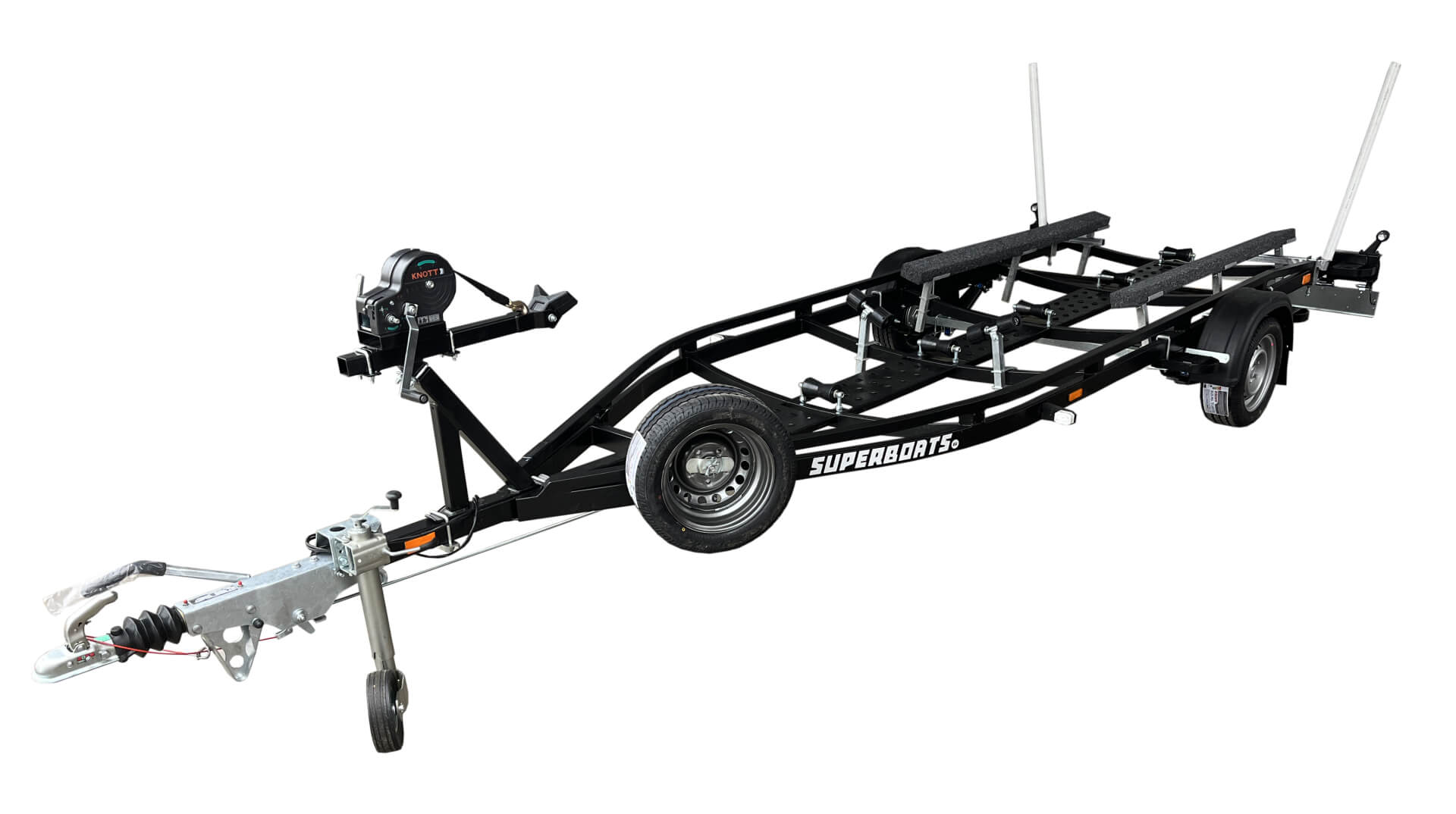Trailer FB1 - 1500 kg, braked, skids, LED, shocks